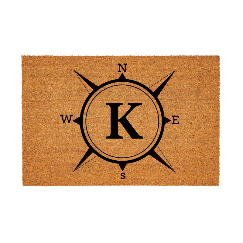 Tapis de bord de mer Coastal Monogram 36 x 24 po, K