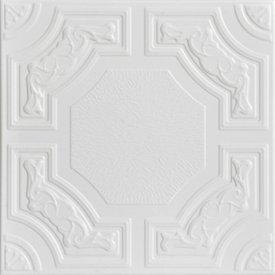 Evergreen 1.6 ft. x 1.6 ft. Polystyrene Glue-up Ceiling Tile.