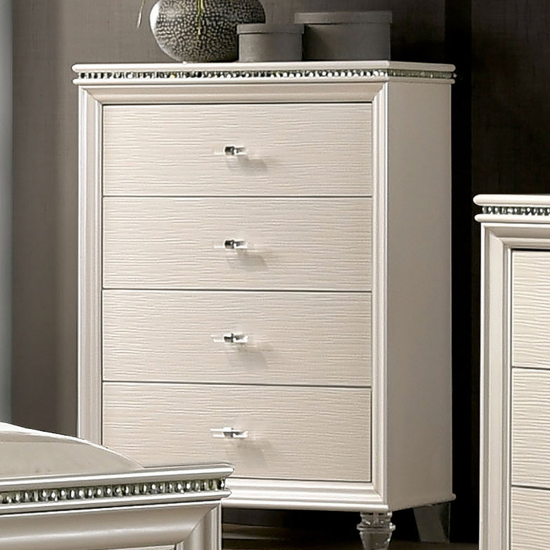 Commode en bois massif 4 tiroirs l 30,13 po Murva