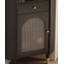 Armoire de rangement d'angle en verre cannelé Modern