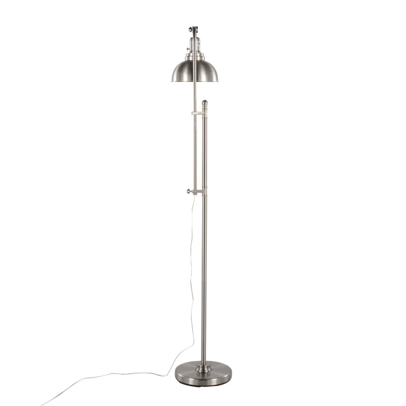 Lampe de travail sur pied 66 "Millings, Nickel, Nickel