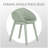 Summer - 2-Pack Pale Green  Modern Lounge Chairs – Indoor/Outdoor All-Weather PP Plastic with 36 Inch Indoor/Outdoor Modern White Round PP Table-1386471385