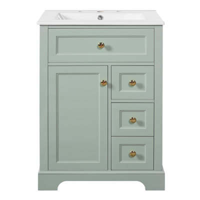 Ensemble de meuble-lavabo moderne 24 "avec plateau en céramique