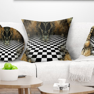 Geometric Composition Wide View - Abstract Printed Pillow