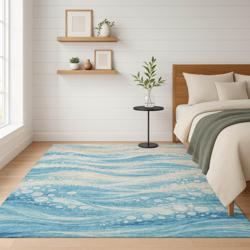 Tapis côtier intérieur / extérieur lavable à la machine ACN2770, 9 pi x 12 pi