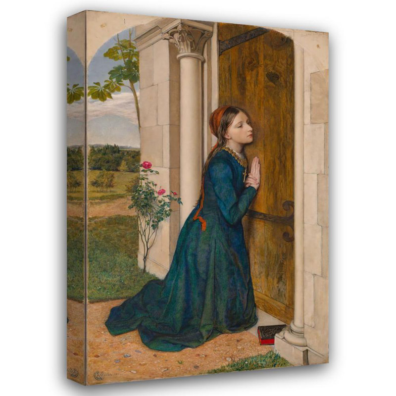 «L'enfant dévot de Sainte-Élisabeth de Hongrie» par Charles Allston Collins - Art mural sur toile tendue avec châssis