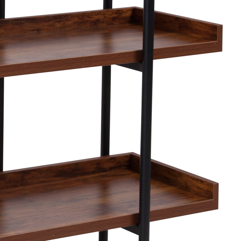 3 Shelf Storage Display Unit Bookcase with Metal Frame