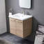 Meuble-lavabo mural simple 2 portes Kehaulani