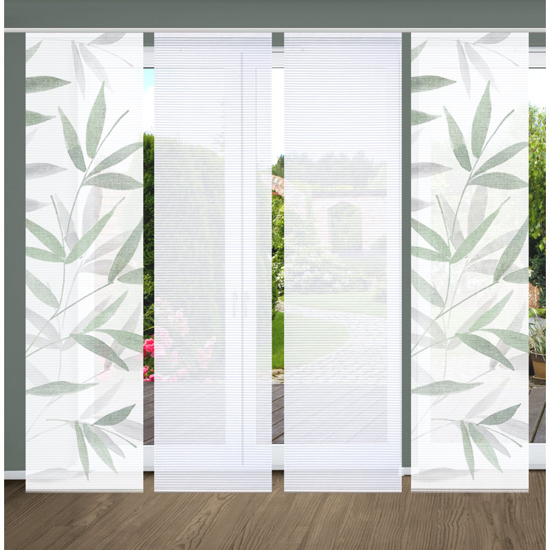 Semi Sheer Sliding Panel, Sage