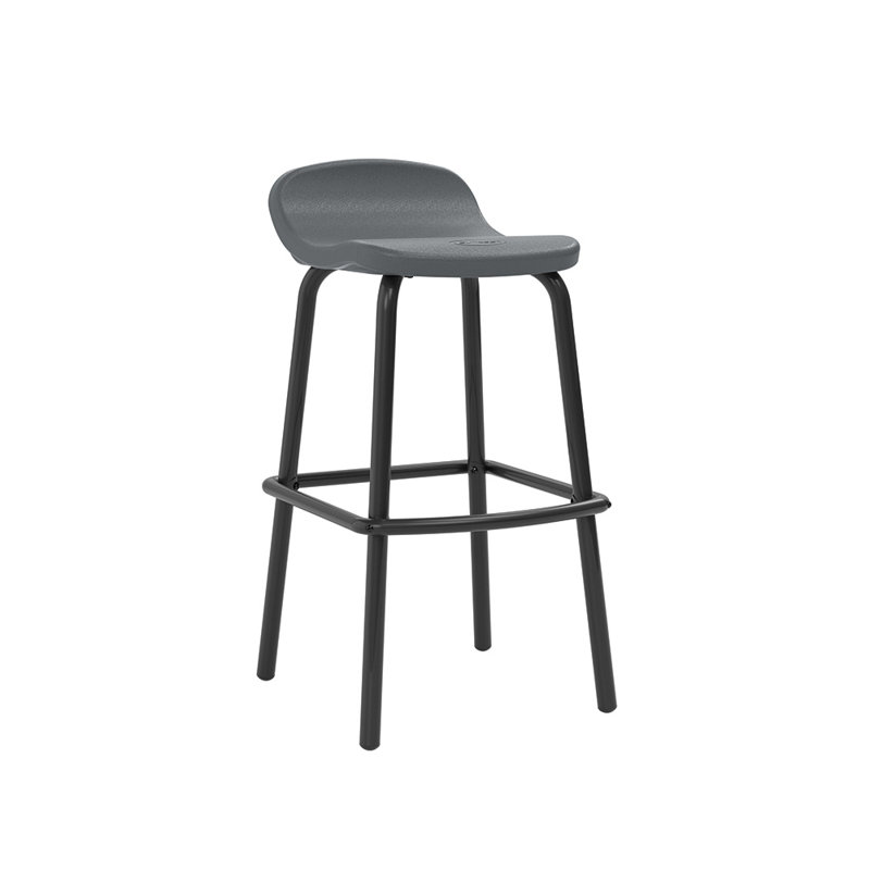Suncast Gray Resin and Steel Outdoor Bar Chair Set