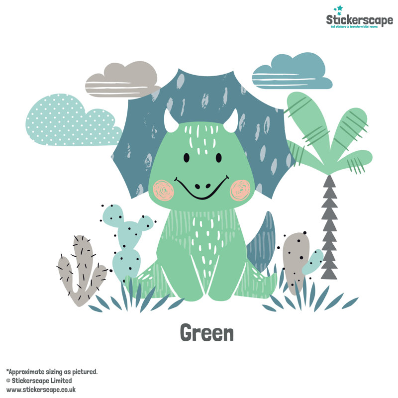 Animals Non-Wall Damaging Wall Decal, 43" H x 38" W, Green