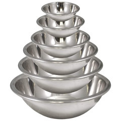 JoyJolt Stainless Steel Mixing Bowl Set of 6 Bowls. 5qt Large to 0.5qt  Small Metal Bowl. Kitchen, Cooking and Storage Nesting Dough, Batter Baking