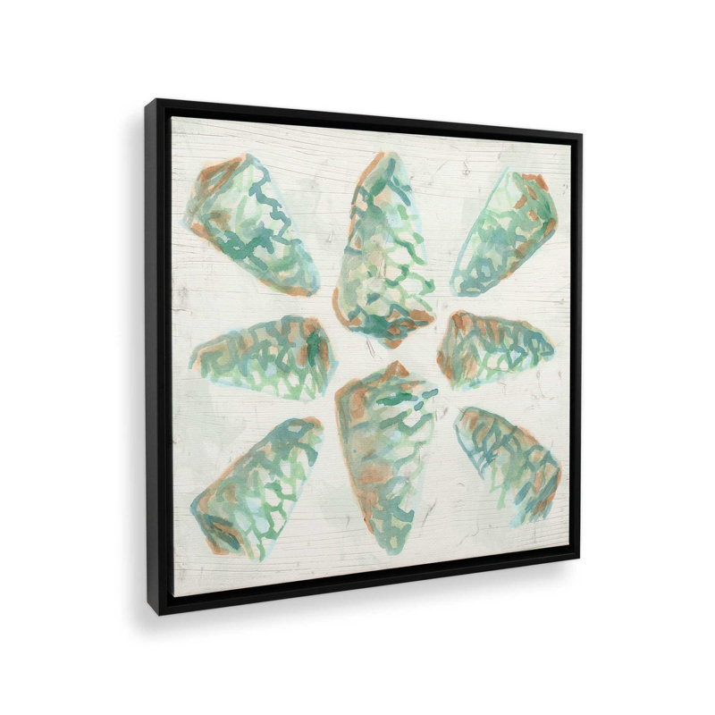 Reproduction d'art sur toile Saltwashed Shells III par June Erica Vess, H 36 po x l 36 po, Noir