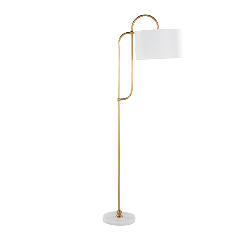 Glam/Art Deco Metal Floor Lamp