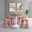 Tabouret empilable moderne en plastique Dantoni, chaise de salle à manger portable sans dossier, tabouret carré résistant à l'eau pour terrasse, cuisine, jardin, bord de piscine et événements extérieurs-1144484270