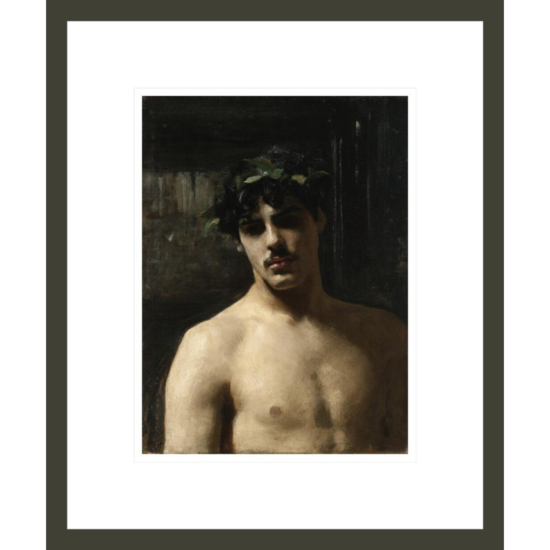 «Man Porter Laurels» par John Singer Sargent - impression giclée encadrée, H 16,52 po x l 13,75 po