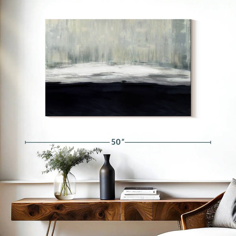 Avery White On Blue, 26" H x 39" W