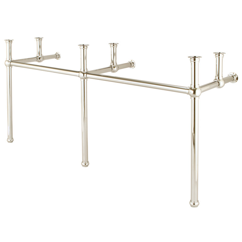 Copeland 72'' Double Bathroom Vanity Base Only, Polished Nickel