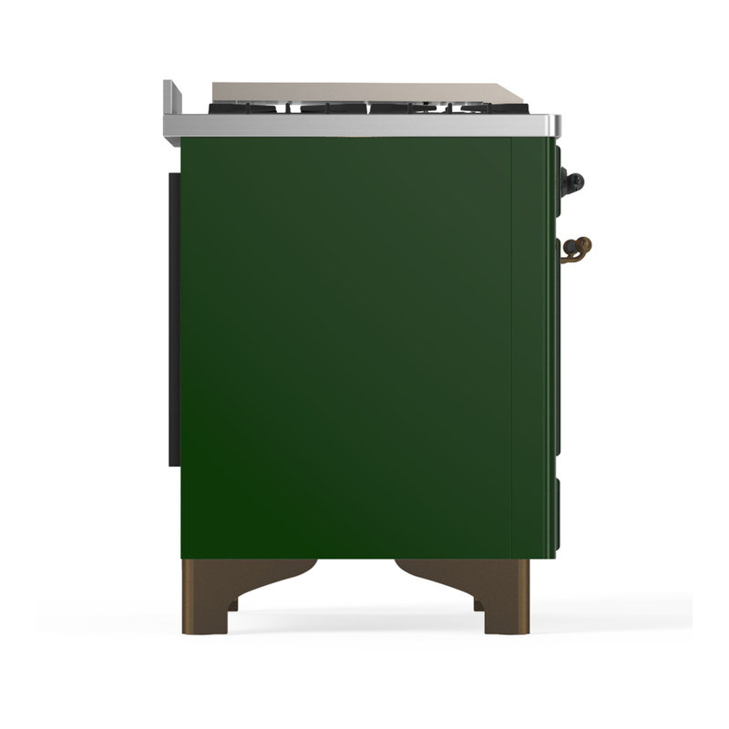 Majestic III Series 40 Inch Dual Fuel Range with 6 Sealed Burners, Griddle, in White (Natural Gas, Copper Trim), Natural Gas