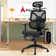 Swivel Ergonomic Mesh Office Chair With Footrest Adjustable Backrest Lumbar Support