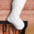 2pk 21"L White Plush Christmas Stocking