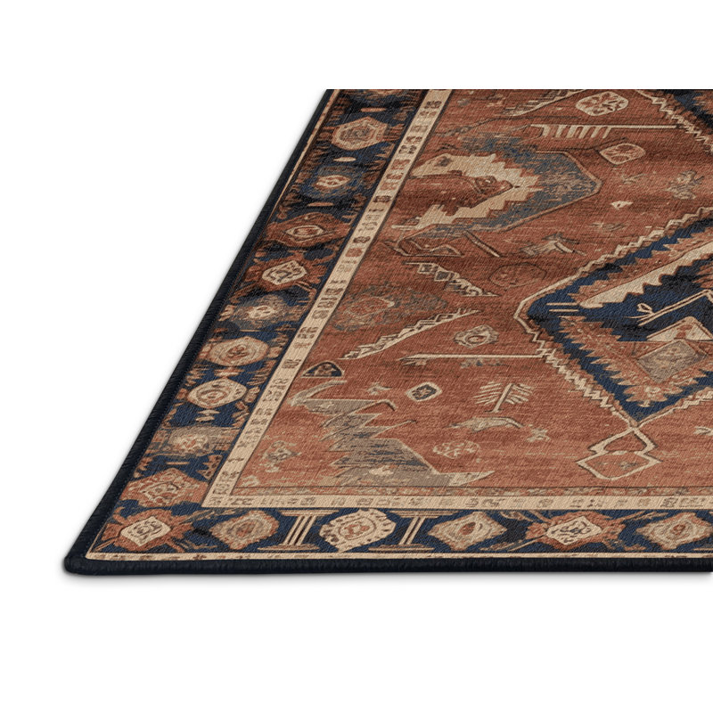 Tapis brun lavable à la machine, Carré 8 pi