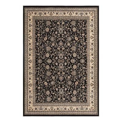 Hanan Floral Black Area Rug