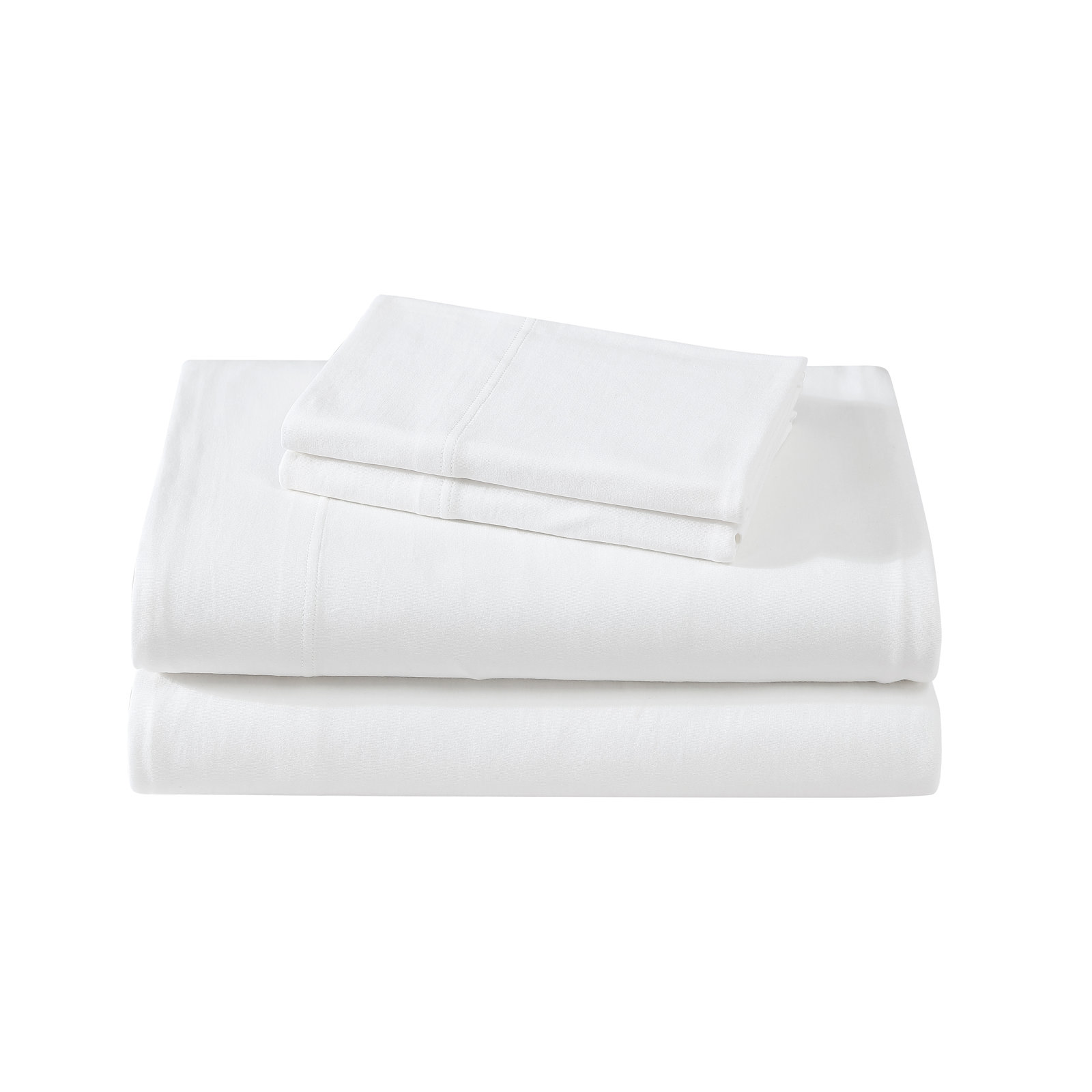 Cotton Blend Jersey Knit Sheet Set, Gray Violet, Twin