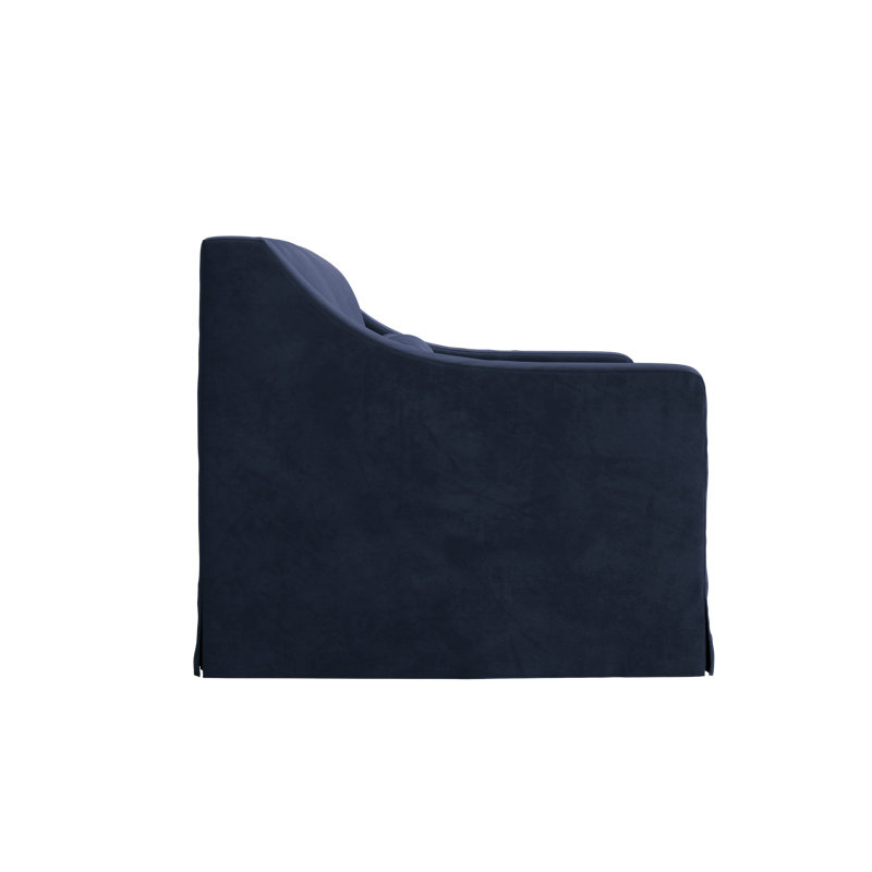 Evergreen Loveseat, Indigo Recycled Velvet
