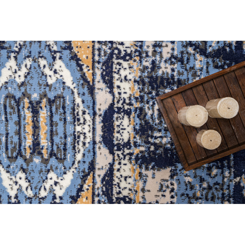Abstract Indoor Rug, Runner 2' x 8'
