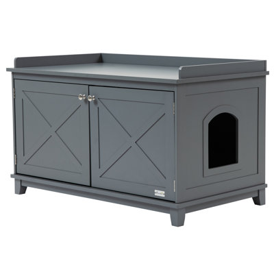 Sheba 2-Door Cat Litter Box Cabinet