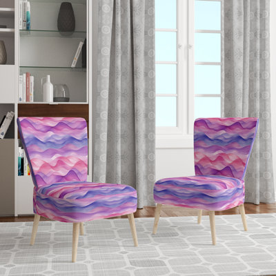 Chaise rembourrée pour filles - Chaise d'appoint mauve Teen Waves