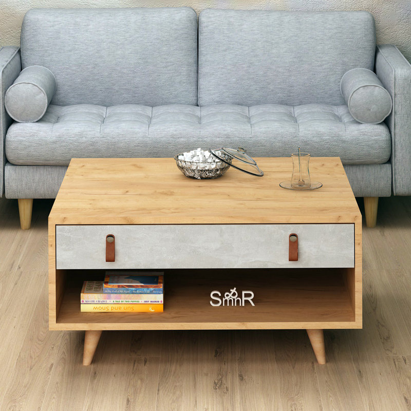 Table basse à 4 pieds avec rangement