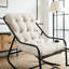 Chaise berçante d'extérieur, coussin confortable, avec coussin doux et épais-795025641