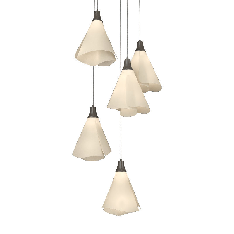 Mobius 5 - Light Cluster Pendant, 130", Dark Smoke, 5