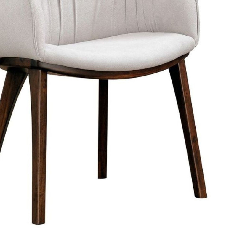 Ensemble de 2 chaises avec accoudoirs en tissu taupe Esmeray