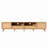 Rattan TV Stand With Solid Wood Legs For Tvs Up To 85''