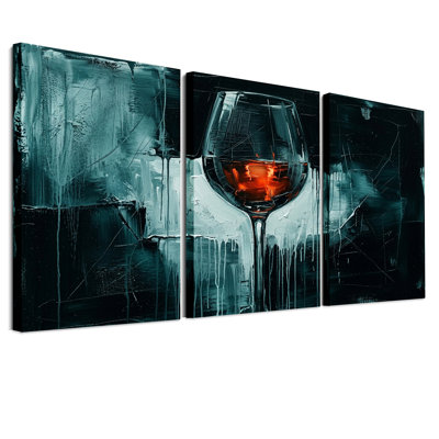 Ensemble de 3 toiles rouges