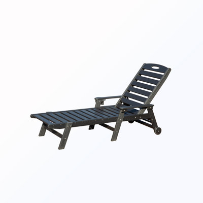Patio Chaise Lounge with Reclining Backrest