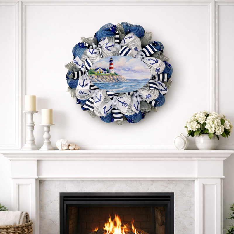 Coastal Lighthouse Wreath