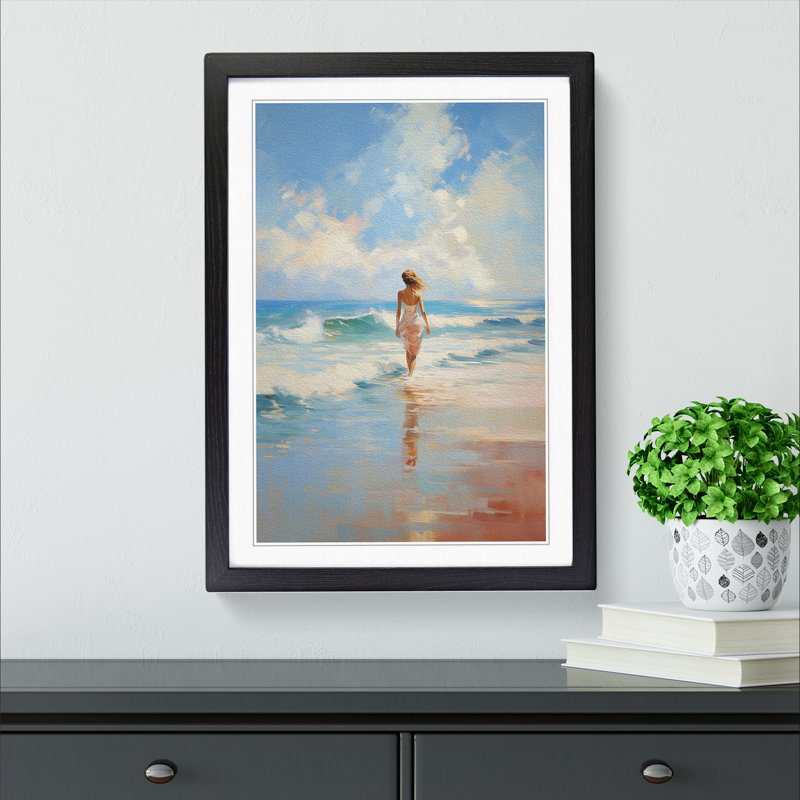 Single Picture Frame Print on Wood, Black Framed, 46cm H x 34cm W