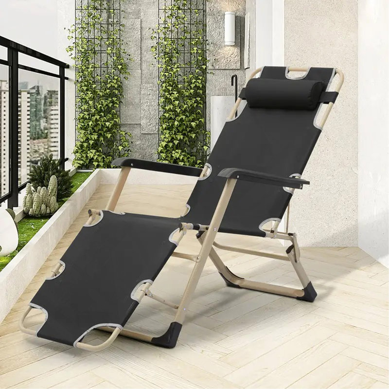 Chaise longue noire