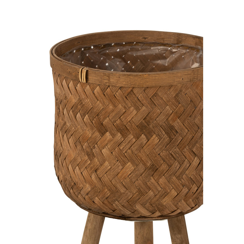 Alzada Pot Planter, Beige/Black