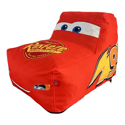 Pixar Lightning McQueen Cars Shaped Bright Red Beanbag