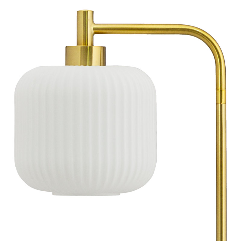 Lampe sur pied arquée 63 po Jacobson, Blanc