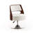 Salon Vegan Leather Swivel Lounge Chair In White
