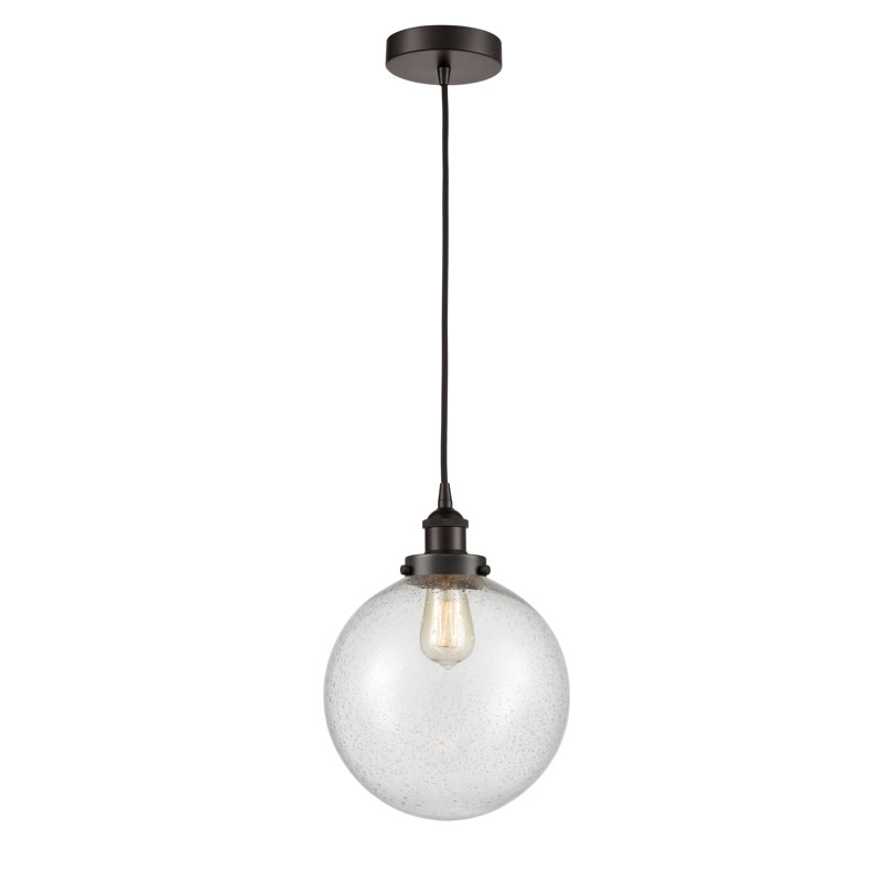 Luminaire suspendu simple à 1 lumière Frederick, Bronze huilé