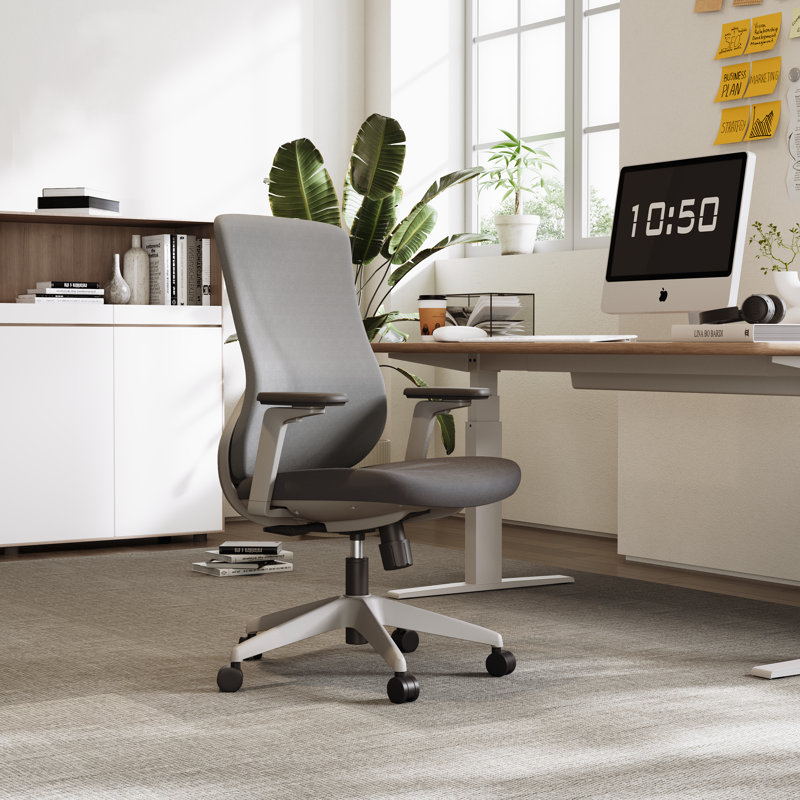 Chaise de bureau en filet, Noir, Noir