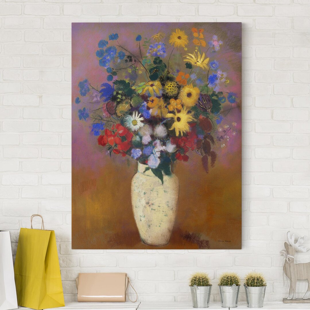 Leinwandbild Flowers in a Vase von Odilon Redon