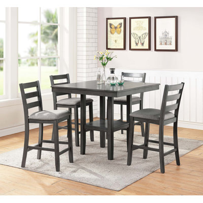 40.4" W 5-PCS COUNTER HEIGHT SET, GREY